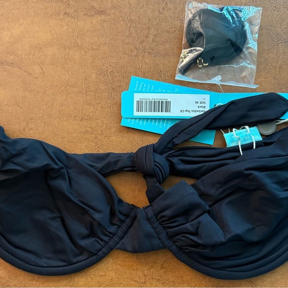 Melissa Odabash Barbados Bandeau Bikini Top Black IT 46 / US 10 NWT $155 - Picture 6 of 6